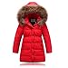Seeduck Big Girls' Winter Parka Down Coat Puffer Jacket Padded Overcoat Fur Hood