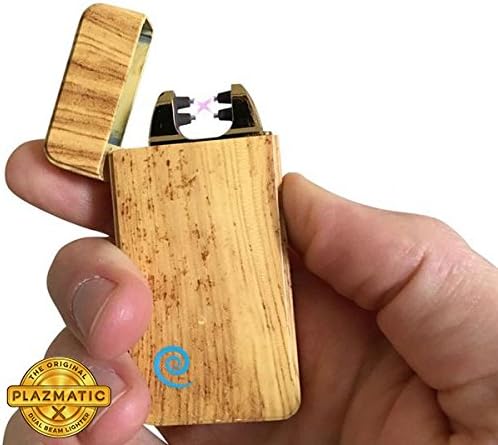 Plazmatic X Electric Rechargeable Lighter - Flameless & Windproof - USB Rechargeable Arc Lighter - Cigarette, Cigar, Pipe Electric Lighter (Woodchuck)