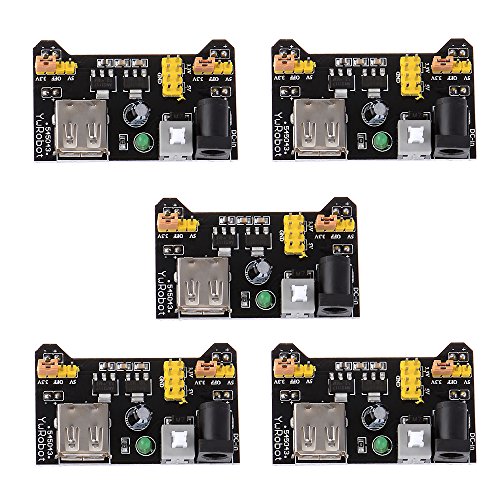 Anmbest PCS5 MB102 Breadboard Power Supply Module 3.3V/5V for Arduino Board Solderless Breadboard