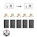 NetDot 5 Pack Gen5 Micro USB to Magnetic Micro USB Adapter Compatible with Android Devie (Micro USB Adapter/5 Pack Black)