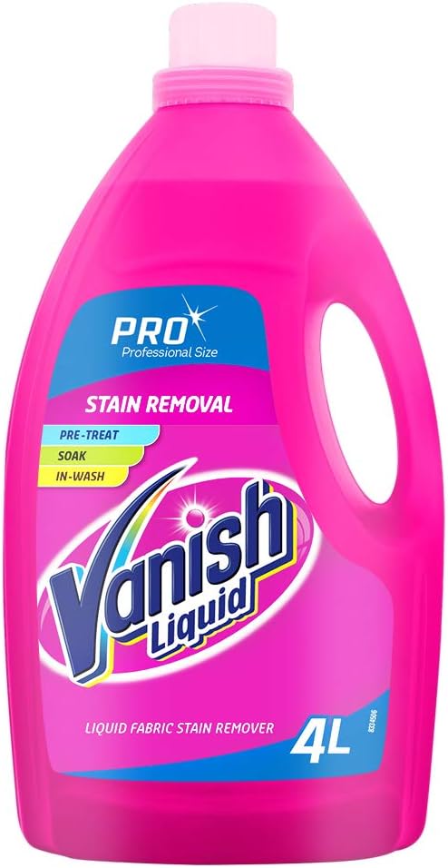 Vanish Fabric Stain Remover Oxi Action Liquid, 4L, 4 l (Pack of 1)