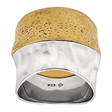 Silpada 'Rain or Shine' Textured Ring in Sterling Silver & Brass