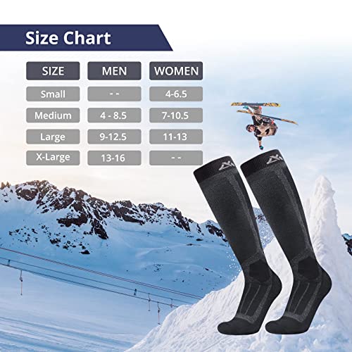 AKASO Warm Wool Ski Socks Mens Women Hiking Socks, Merino Snowboard