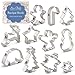 Winter Christmas Cookie Cutters 11-Pc. Set Made in the USA by Ann Clark, Gingerbread Boy, Christmas Tree, Reindeer, Snowflake, Snowman and more