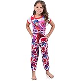 Komar Kids Girls Miraculous Ladybug Striped Short Sleeve Pajama