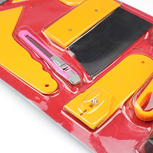 Professional Window Film Install Tool Set window tint tools window tint kit for Auto Car House Office or Bathroom window Film Handled Rubber Squeegee,Felt Edge Squeegee Tint