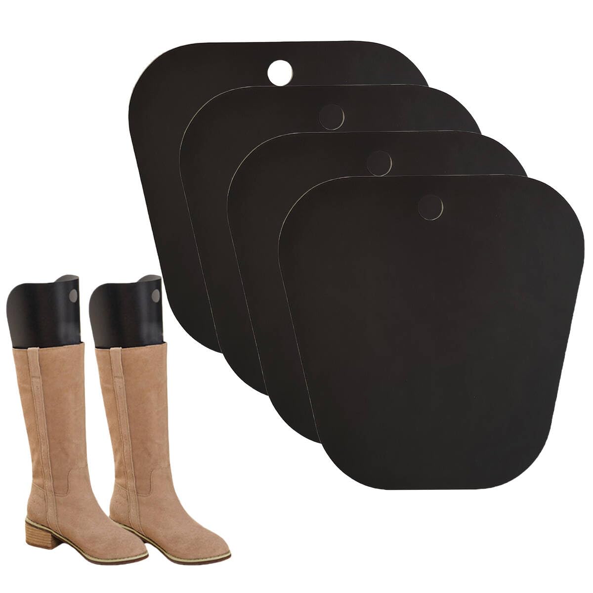 QUUPY 2 Pair Boot Shaper Form Inserts Reusable Boot Tall Breathable Support Tool for Women and Men Boots(8Inch)