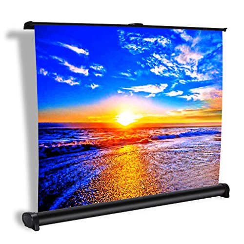 Projector Screen, Auledio Portable Manual Pull Down 50 Inch 169 Movie