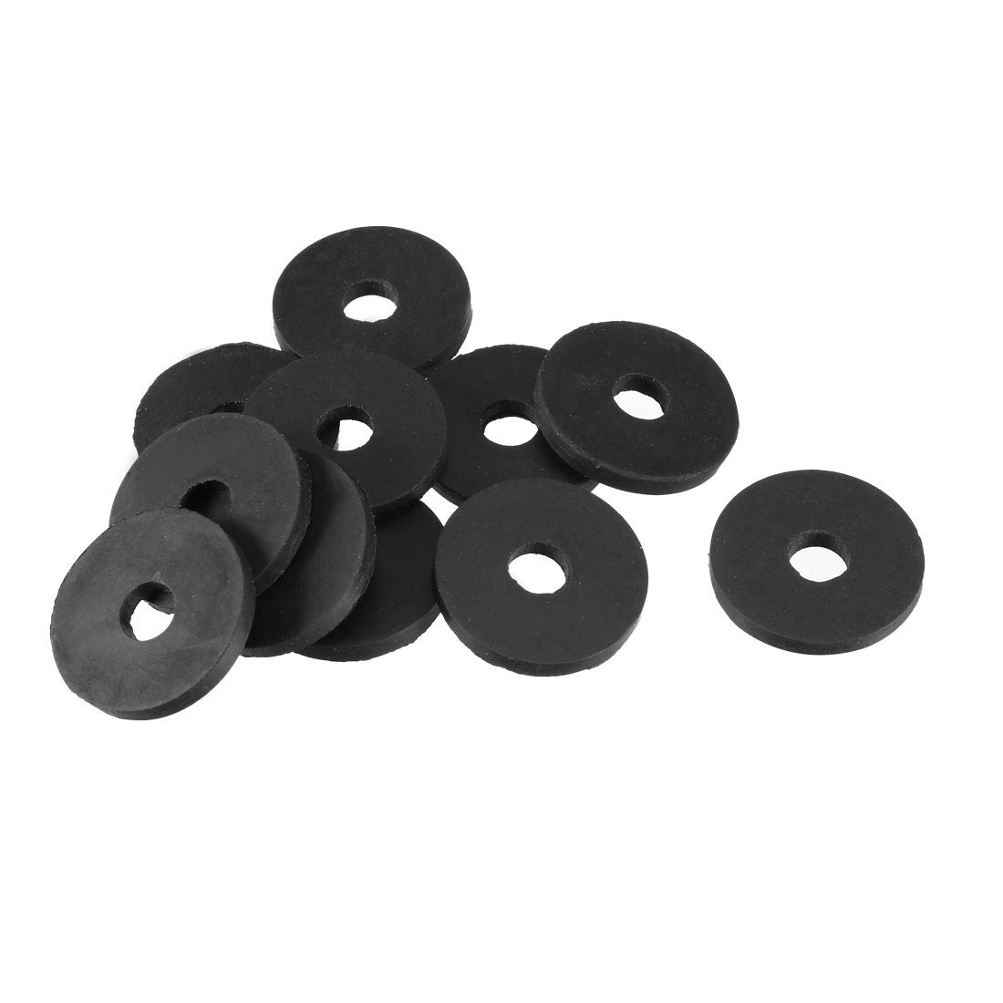 sourcingmap Rubber Flat Washers 18mm OD 5mm ID 2mm Thickness for Faucet Pipe Water Hose, Pack of 10