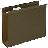 Pendaflex 04152X3 Extra Capacity Reinforced Hanging File Folders, 3", Letter Size, Standard green, 1/5 Cut, 25/BX (4152x3)