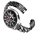 Bling Rhinestones Band Compatible for Samsung Galaxy Watch 46mm Women, 22mm Metal Band Replacement Band Strap Watch Bracelet for Galaxy Watch/Gear S3 Cassic/S3 Frontier Accessory (Black)