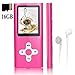 Mp3 Player,Music Player with a 16 GB Memory Card Portable Digital Music Player/Video/Voice Record/FM Radio/E-Book Reader/Photo Viewer/1.8 LCD