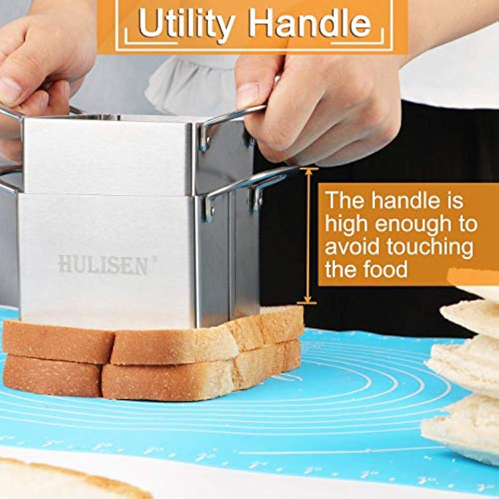 HULISEN Stainless Steel Decruster Sandwich Cutter Sealer, Heavy Duty PB