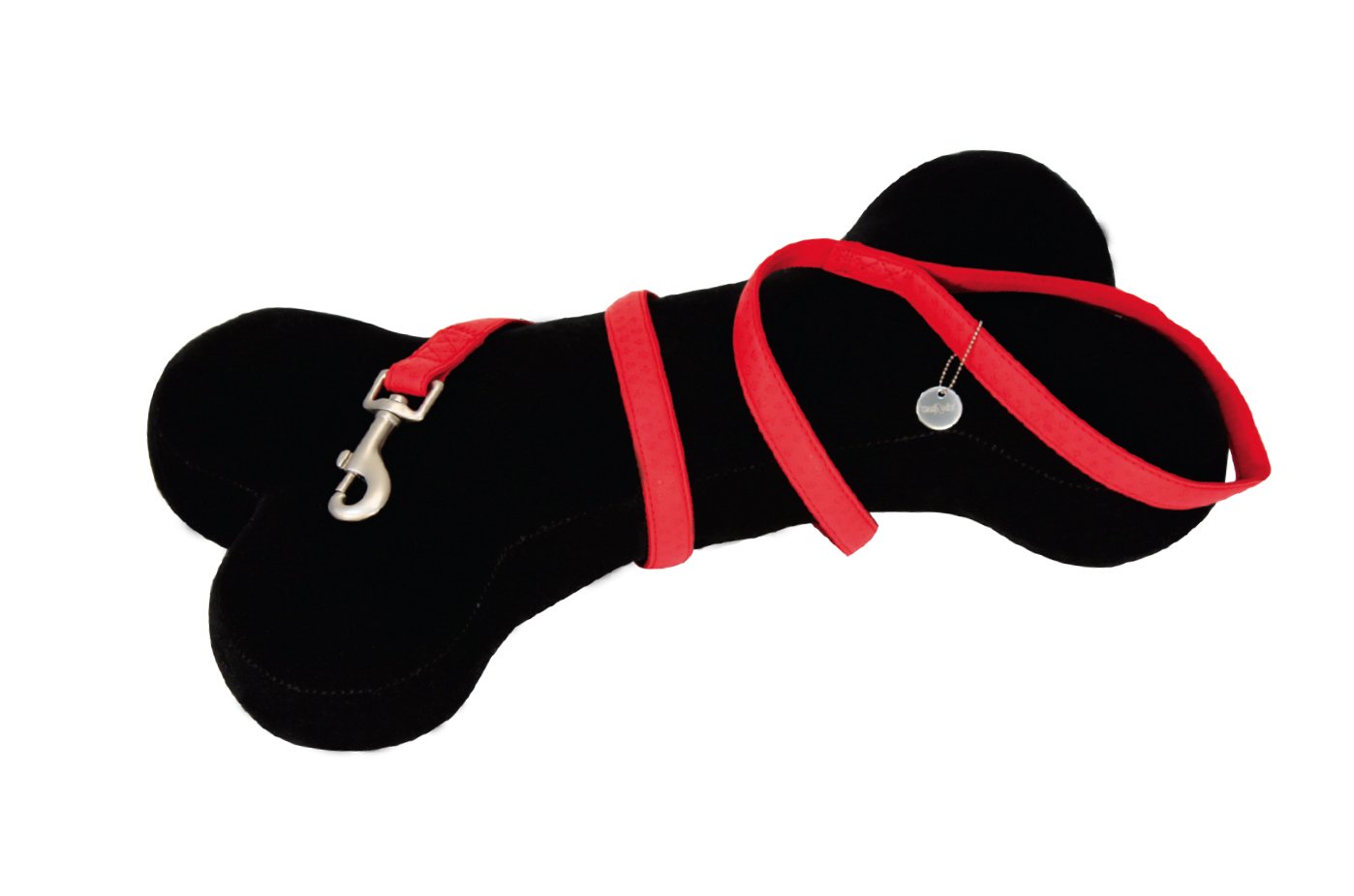 Croci My Lord Leatherette Lead Leash, 120 mm x 10 mm, Red