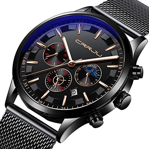 Men's Chronograph Analog Quartz Watch Waterproof Sport Wrist Watches …