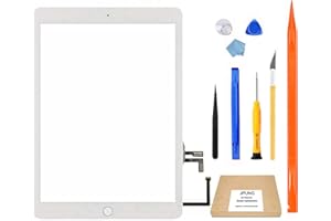 JPUNG for iPad 5 (5th Generation A1822 A1823) Screen Replacement 9.7 Inch 2017, Only for 5th Gen Touchscreen Digitizer, +Home Button,Full Repair Kit(Video Guide)