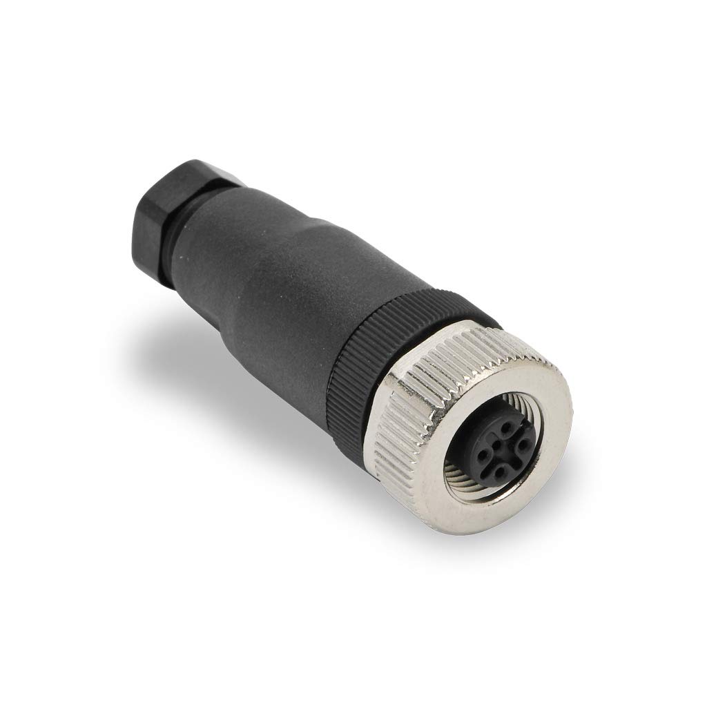 M12 socket with self-connectable screw terminal.