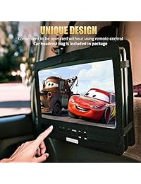 HDJUNTUNKOR HDPDVD 01   Reproductor de DVD portátil con pantalla giratoria de 10,1 pulgadas, para viajes, para uso en interiores y exteriores, compatible con tarjeta SD, USB, DVD, AV, auriculares, 5 horas de batería, color negro