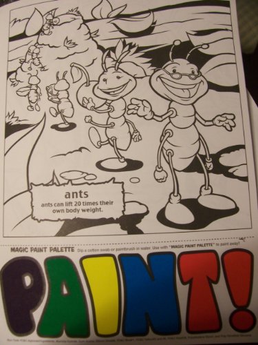 Savvi Magic Paint Posters with over 50 Bonus Tattoos ~ Bugs (8.5" x 11")