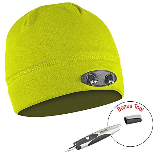 Headlamp Cap Light, 4 LED Beanie Unisex Powercap Hat, Powerful Ultra Bright 48 Lumens, Hands free Easy Push button Switch, Includes Replaceable Batteries, For Indoor & Outdoor, Bonus Jumbl Multi-Tool Headlamp Cap Light, 4 LED Beanie Unisex Powercap Hat, Powerful Ultra Bright 48 Lumens, Hands free Easy Push button Switch, Includes Replaceable Batteries, For Indoor & Outdoor, Bonus Jumbl Multi-Tool