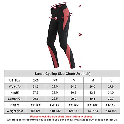 image for Santic Womens Cycling Thermal Pants 4D Padded Fleece Lined Winter Tigh
