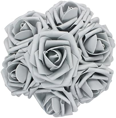 25pcs Artificial Flower，Real Touch Artificial Foam Roses Decoration DIY for Wedding Bridesmaid Bridal Bouquet Centerpieces Party