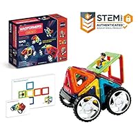 Magformers Vehicle Wow Set (16-pieces) Magnetic    Building      Blocks, Educational  Magnetic    Tiles Kit , Magnetic    Construction  STEM Toy Set includes wheels