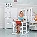 Costzon Child's Rocking Chair, Wooden Porch Rocker w/Cushion, 120 lbs Weight Capacity, Ergonomic Kids Rocker for Toddler Boys Girls, Classic Rocker for Kids Room, Kindergarten, Porch Indoor Outdoor