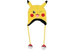 Bioworld Pokemon Pikachu Laplander Hat with Fleece Pokeball Tassels Yellow