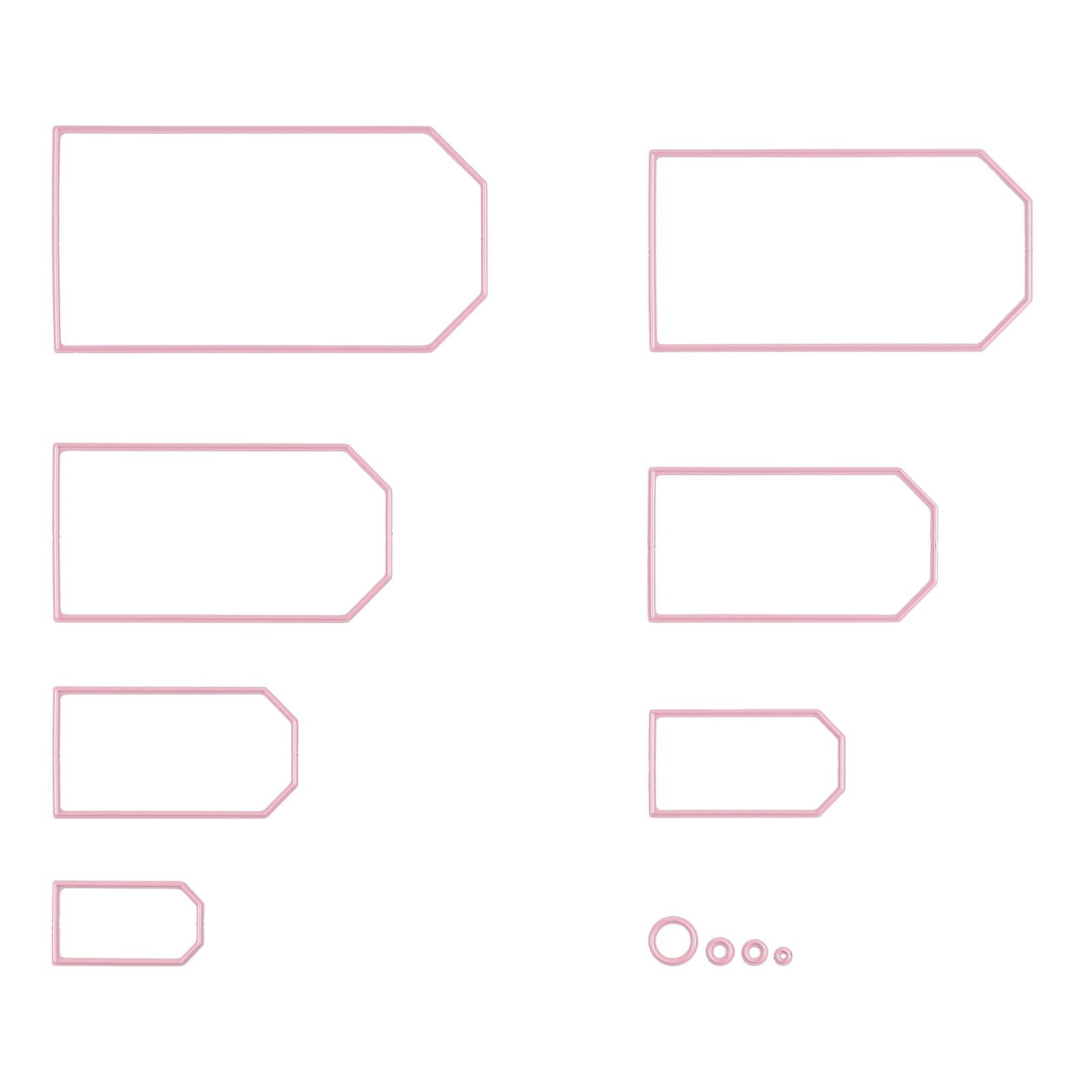 Ecstasy Crafts Nellie's Choice Multi Frame Dies, Straight Tags, Pack of 11