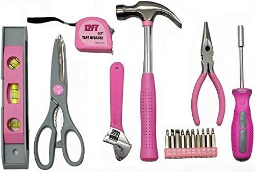 Illinois Tools Ladies Pink 9 Piece Tool Set with Zippered Case by Illonois Industry Tool
