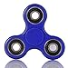 (2 Pack) KAMII Tri Fidget Hand Spinner - Fidget Work Ultra Fast Bearing Good for ADHD EDC Focus Toy for Killing Time (Black&Blue)