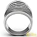 Classy Not Trashy Women's Fashion Jewelry Ring, Premium Grade Stainless Steel Sliced Dome Shaped Ring Size 6