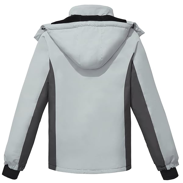 CAMEL CROWN MEN’S MOUNTAIN SNOW WATERPROOF SKI JACKET DETACHABLE HOOD WINDPROOF FLEECE PARKA RAIN JACKET WINTER COAT