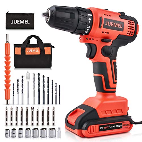 High Torque Brushless Drill, JUEMEL Cordless Power Drill Driver Set