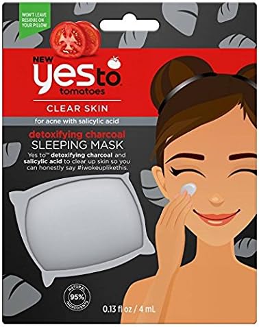Yes To Tomatoes Detoxifying Charcoal Sleeping Mask 0.13 fl oz (Pack of 2)