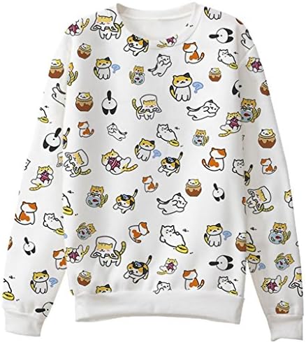 Neko Atsume Sweater Cute Cat Hoodie Unisex Sweatshirt Costume Clothes