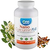 One Planet Nutrition Nano Curcumin Plus Capsules - 500 mg (60 Count) - Nano Particle Size Turmeric & Boswellia for High Absorption - Supports Overall Health - Gluten Free, Non GMO, Vegan