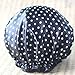 6Pcs Assorted Satin Shower Caps, Creatiee Waterproof Elastic Band Bath Cap Bathing Hair Cap Kitchen Cap with Double Layer for Adults(Dots Style)