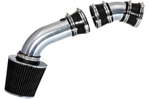 Rtunes Racing Short Ram Air Intake Kit + Filter Combo BLACK Compatible For 96-98 Silverado/Cheyenne / 96-99 Suburban/Tahoe/96-00 C/K 1500/2500/3500 V8 5.0L 5.7L (2 PCS)