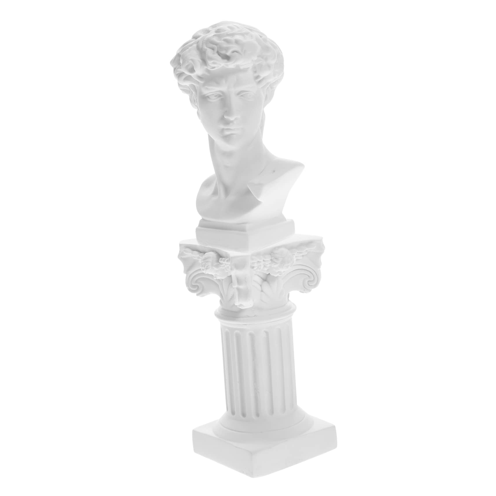RORPOIR 1Set Resin David Sculpture with Roman Column Home Decoration Ornament for Bookshelf Desktop Decor and Mythology Enthusiasts