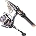 Sougayilang Mini Spinning Fishing Rod and Reel Combos Portable Pocket Telescopic Fishing Pole Spinning Fishing Reel for Kids & Adults Travel Saltwater Freshwater Fishing