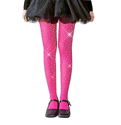LUCKELF Girls Glitter Tights, Soft Opaque Tights
