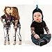2 Pieces Small Size Fake Nylon Temporary Fake Tattoo Sleeves Arm Stockings Cover Goth Punk Cool