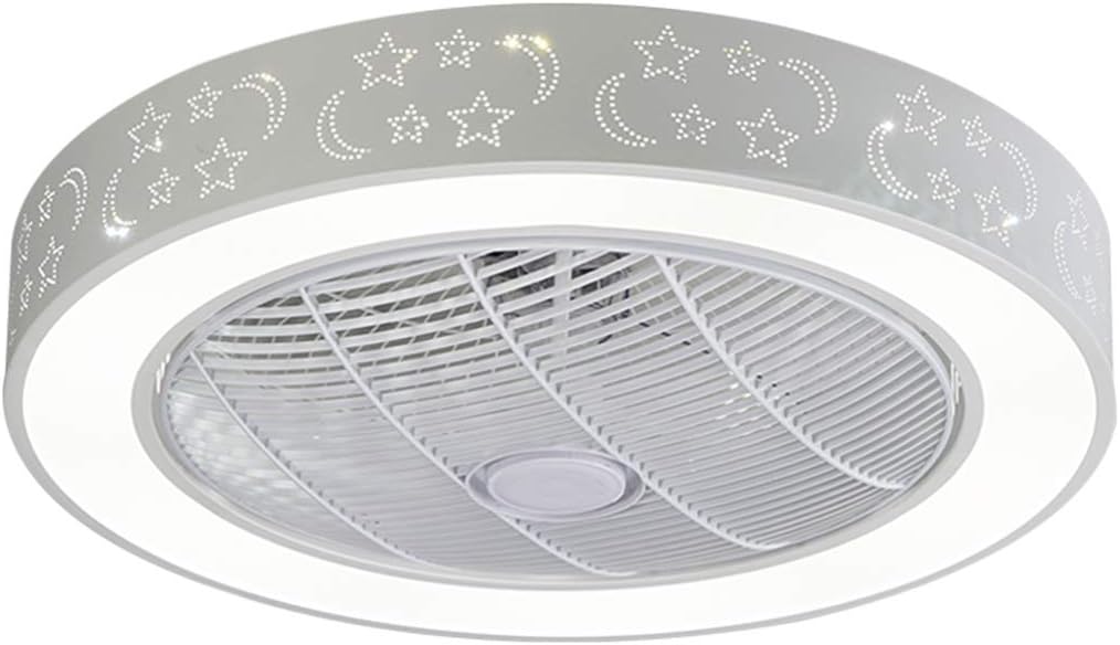 Ceiling Fan with Lighting LED Modern Fan Lamp, 3-Color Temperature Adjustable Wind Speed Remote Control with Ultra-Quiet Living Room Bedroom Fan Ceiling Light 72W (Ø50CM) White