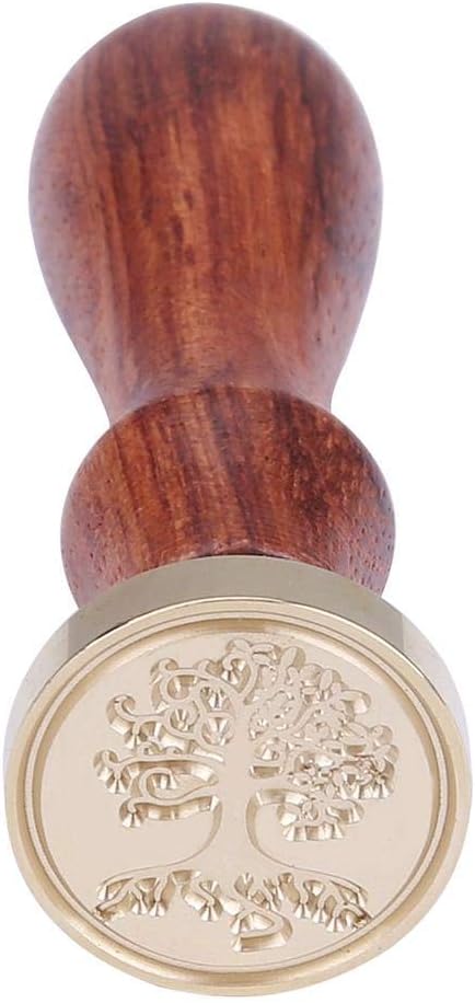 Caoly Antique Plant Sealing Wax Stamp Ancient Post Decorative Seal Stamps (D)