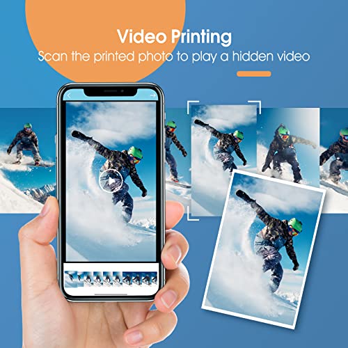 iDPRT [2023] 2X3'' Mini Photo Printer, Bluetooth Portable Photo Printer with AR Video Printing, Instant Photo Printer with Zink Sticky Back Paper, Ideal for Family, Party&Travel, Support iOS&Android