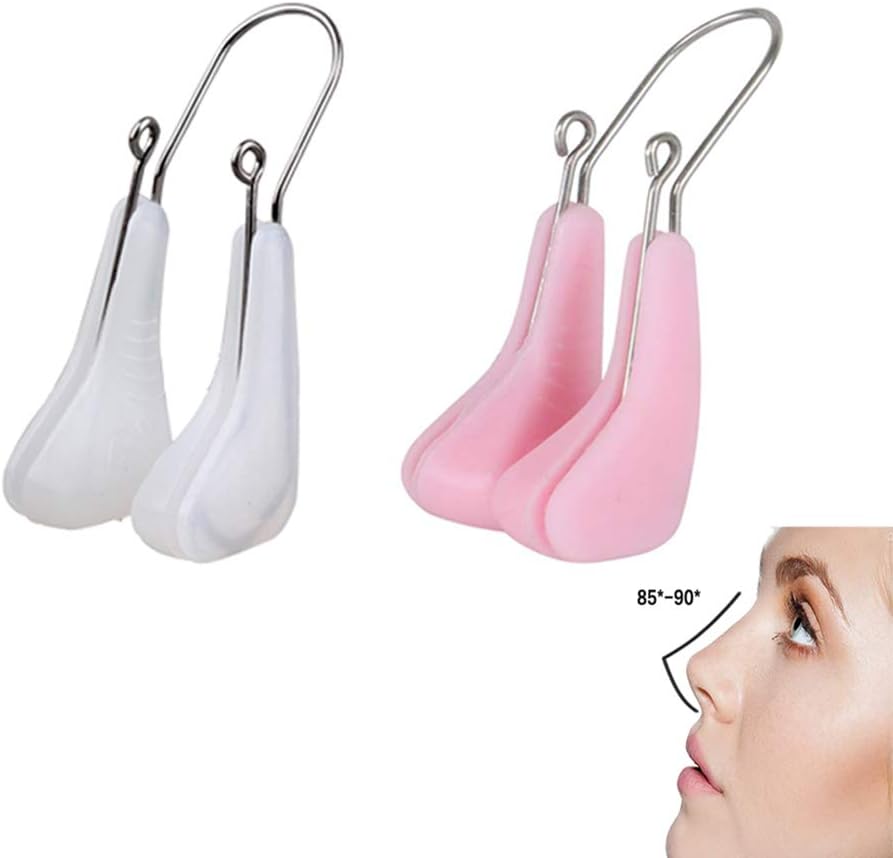 Censsa Nose Shaper Clip for Nose Up Lifting and Shaping, 2 Pcs Magic Nose Slimmer Bridge Straightening Nose Corrector & Nose Clip