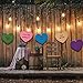 TOODOO 10 Pieces Large Valentine's Lawn Decorations 12 Inch Hanging Love Ornaments Valentine's Day Party Decorations for Valentines Wedding Party