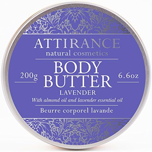 Attirance - Body Butter - Lavender - 6.6oz - All Natural with Lavender Essential Oil, Cacao Butter &amp; Grape Seed Oil